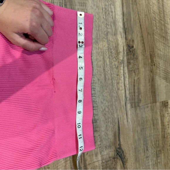 Streetwear Society High Waist Ribbed Pink Shorts - Picture 5 of 6